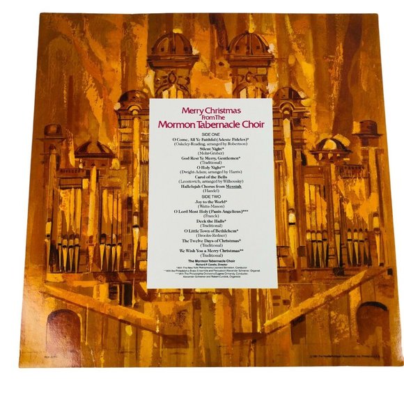 Merry Christmas From The Tabernacle Choir Vinyl LP Record Album 1981 RDA-221 D - Picture 3 of 7